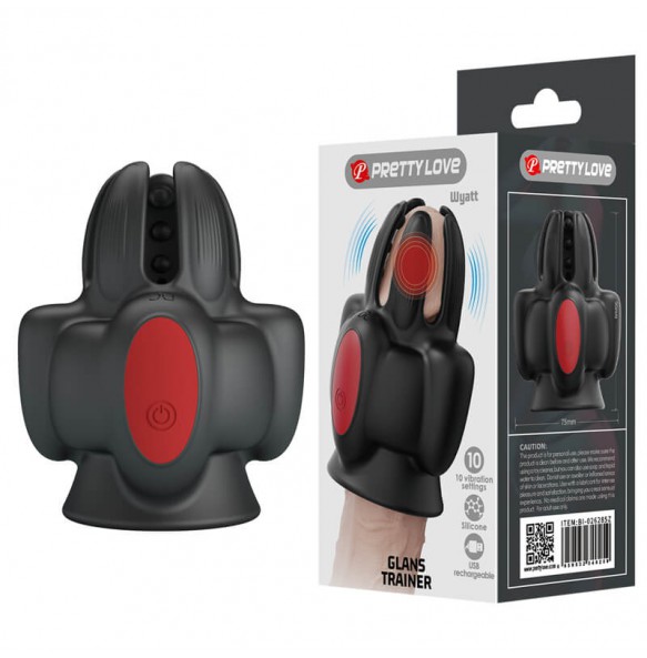 PRETTY LOVE - Wyatt Glans Trainer (Chargeable - Black) PRETTY LOVE - Wyatt Glans Trainer (Chargeable - Black)